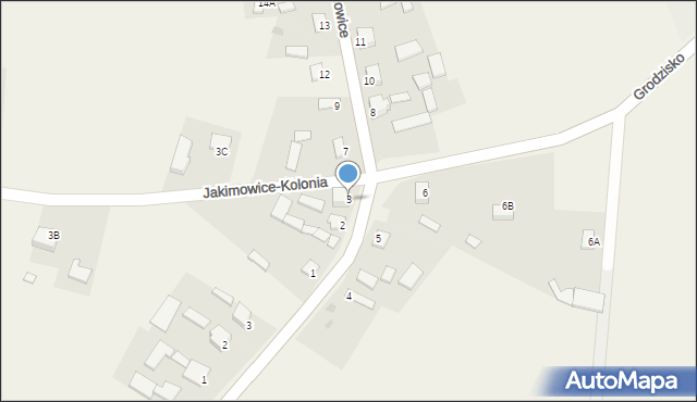 Jakimowice-Kolonia, Jakimowice-Kolonia, 3, mapa Jakimowice-Kolonia