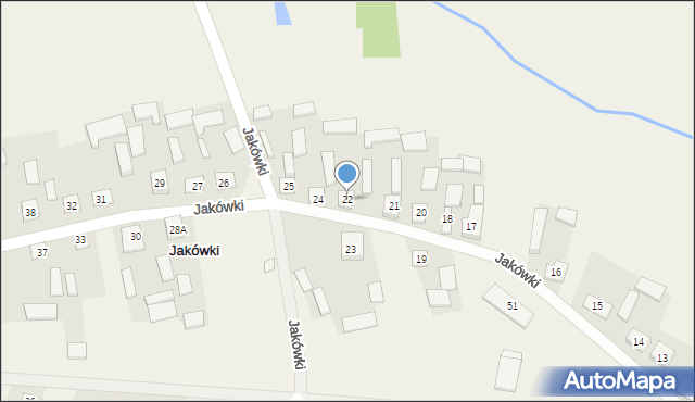 Jakówki, Jakówki, 22, mapa Jakówki
