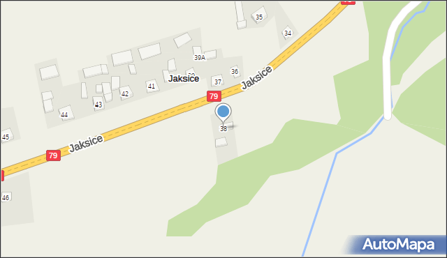 Jaksice, Jaksice, 38, mapa Jaksice