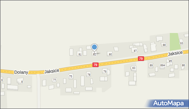 Jaksice, Jaksice, 82, mapa Jaksice