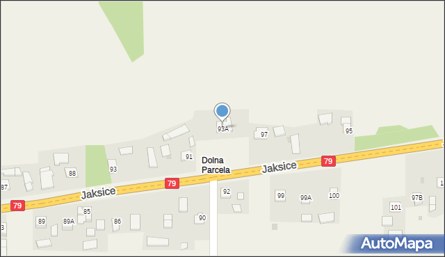 Jaksice, Jaksice, 93A, mapa Jaksice