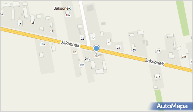 Jaksonek, Jaksonek, 22A, mapa Jaksonek