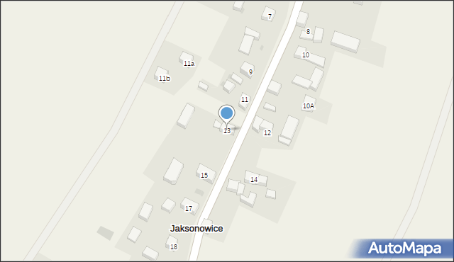 Jaksonowice, Jaksonowice, 13, mapa Jaksonowice