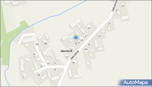 Jakubice, Jakubice, 45, mapa Jakubice