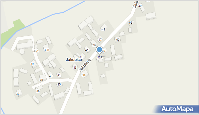 Jakubice, Jakubice, 46A, mapa Jakubice