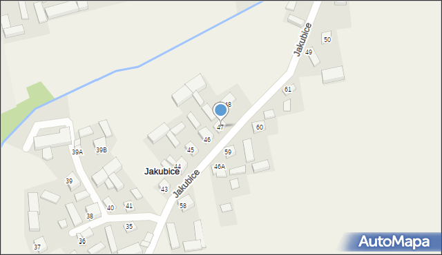 Jakubice, Jakubice, 47, mapa Jakubice