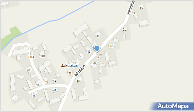 Jakubice, Jakubice, 59A, mapa Jakubice