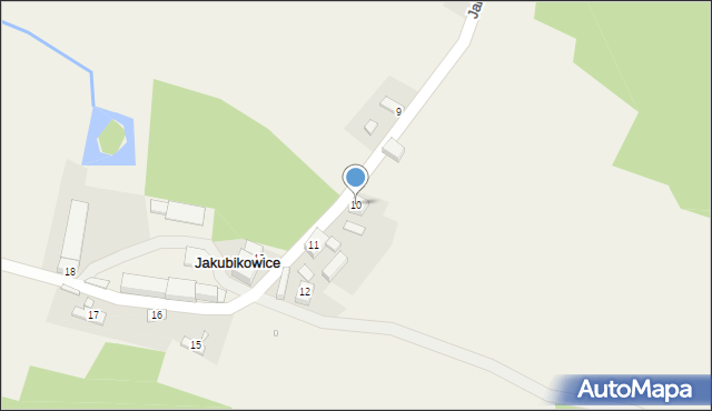Jakubikowice, Jakubikowice, 10, mapa Jakubikowice
