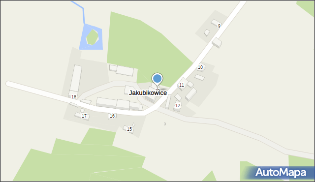 Jakubikowice, Jakubikowice, 13, mapa Jakubikowice