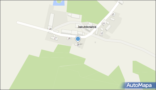 Jakubikowice, Jakubikowice, 15, mapa Jakubikowice