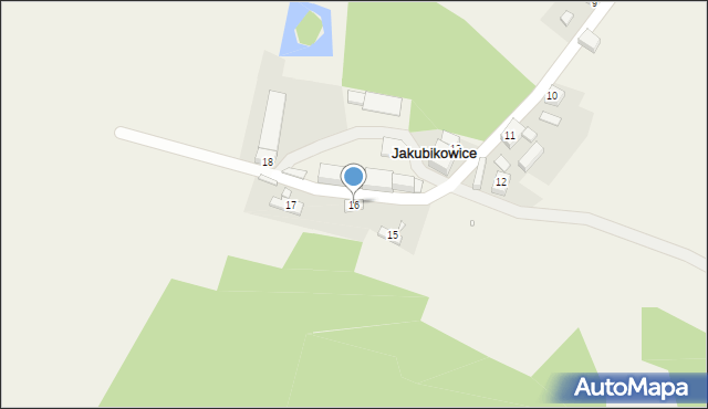 Jakubikowice, Jakubikowice, 16, mapa Jakubikowice