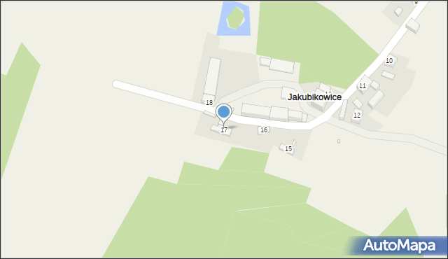 Jakubikowice, Jakubikowice, 17, mapa Jakubikowice