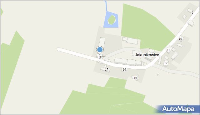 Jakubikowice, Jakubikowice, 18, mapa Jakubikowice
