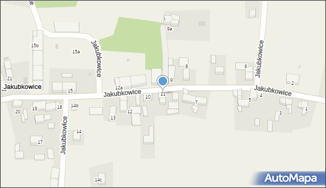 Jakubkowice, Jakubkowice, 11, mapa Jakubkowice