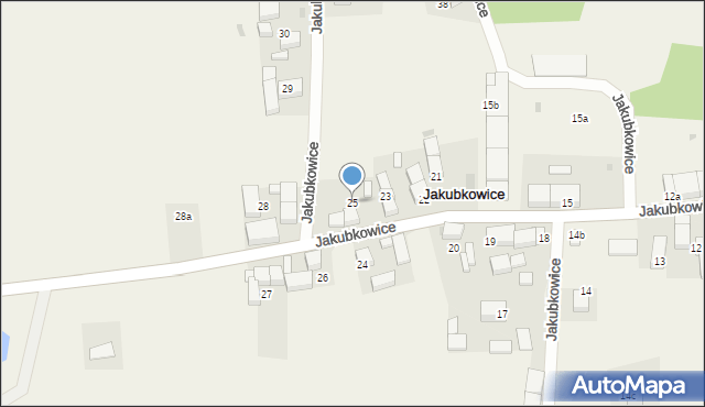 Jakubkowice, Jakubkowice, 25, mapa Jakubkowice