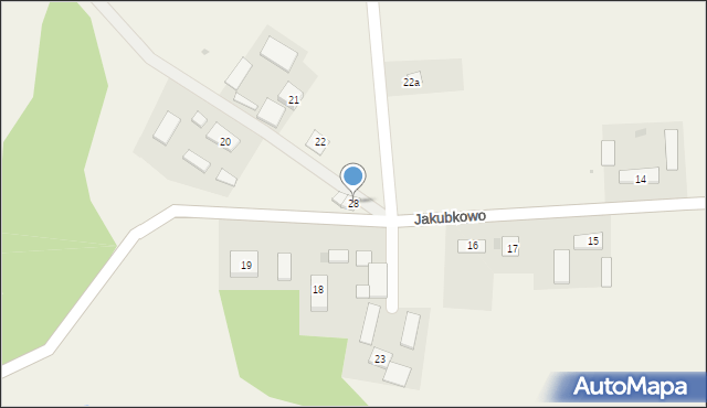 Jakubkowo, Jakubkowo, 28, mapa Jakubkowo