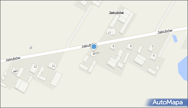 Jakubów, Jakubów, 10, mapa Jakubów