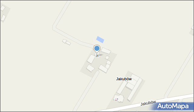 Jakubów, Jakubów, 16, mapa Jakubów