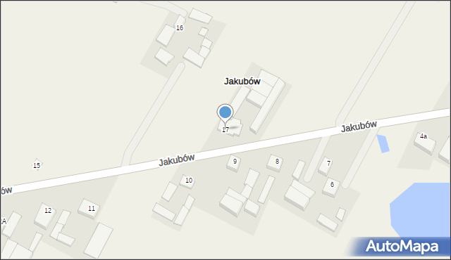 Jakubów, Jakubów, 17, mapa Jakubów
