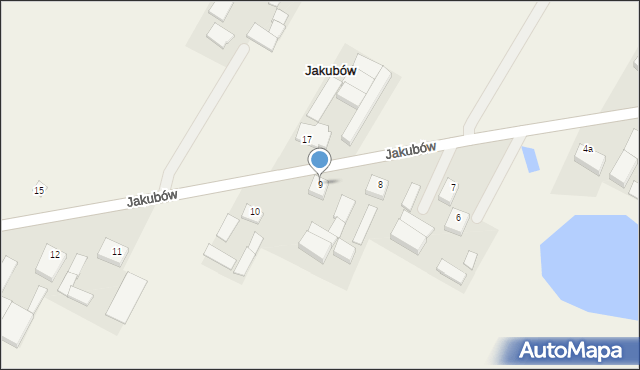 Jakubów, Jakubów, 9, mapa Jakubów