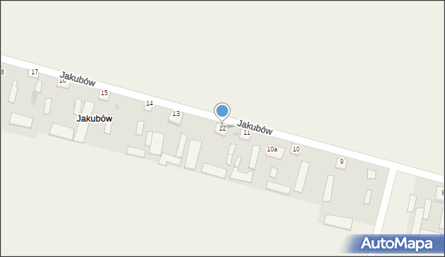 Jakubów, Jakubów, 12, mapa Jakubów