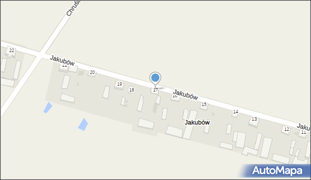 Jakubów, Jakubów, 17, mapa Jakubów