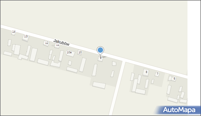Jakubów, Jakubów, 9, mapa Jakubów
