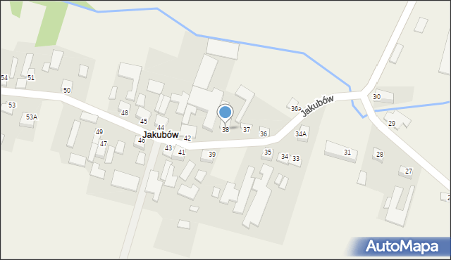 Jakubów, Jakubów, 38, mapa Jakubów