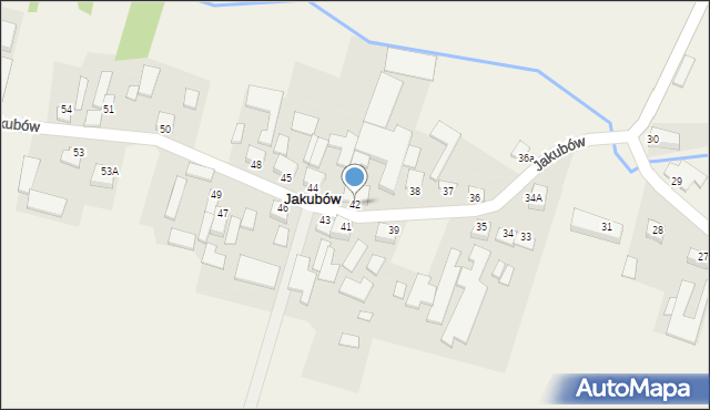 Jakubów, Jakubów, 42, mapa Jakubów