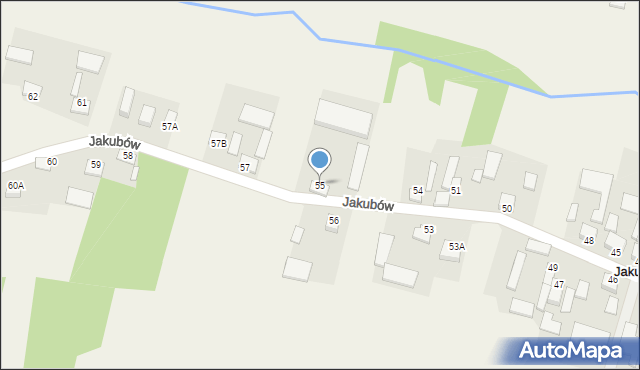 Jakubów, Jakubów, 55, mapa Jakubów