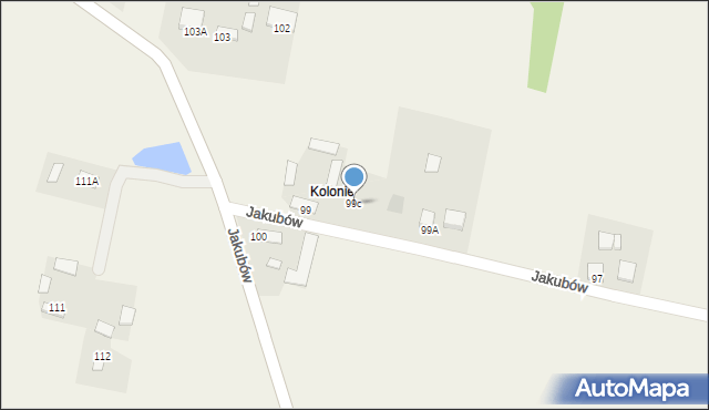 Jakubów, Jakubów, 99c, mapa Jakubów