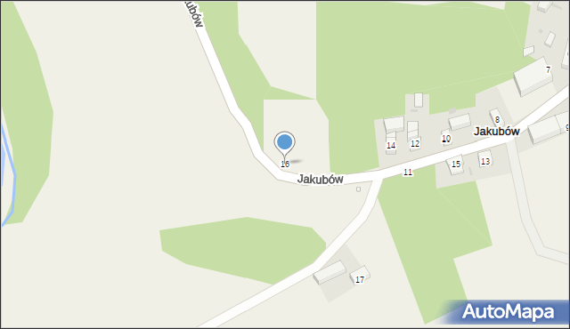 Jakubów, Jakubów, 16, mapa Jakubów