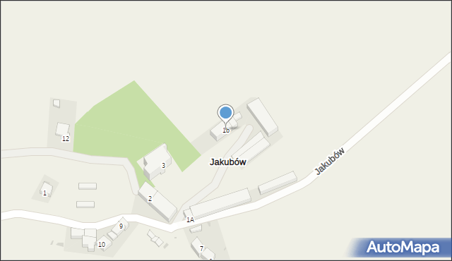 Jakubów, Jakubów, 1b, mapa Jakubów