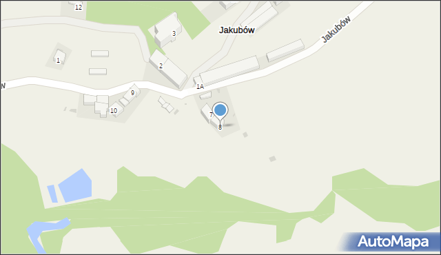 Jakubów, Jakubów, 8, mapa Jakubów