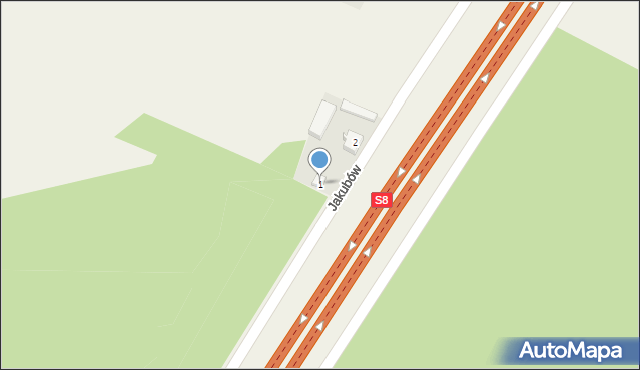 Jakubów, Jakubów, 1, mapa Jakubów