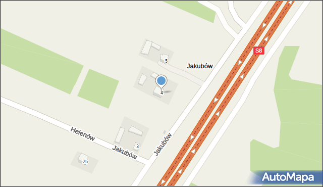 Jakubów, Jakubów, 4, mapa Jakubów