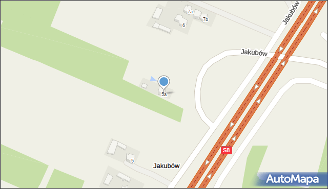 Jakubów, Jakubów, 5a, mapa Jakubów