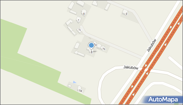 Jakubów, Jakubów, 6, mapa Jakubów