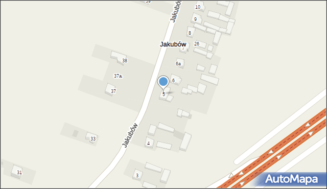 Jakubów, Jakubów, 5, mapa Jakubów