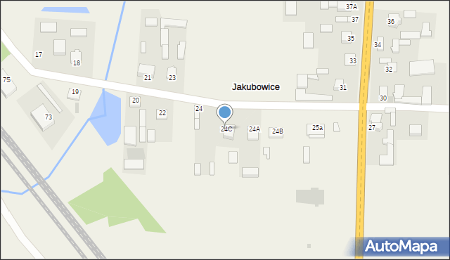 Jakubowice, Jakubowice, 24C, mapa Jakubowice