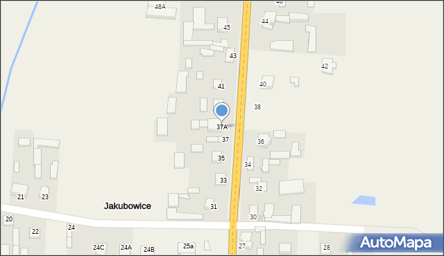 Jakubowice, Jakubowice, 37A, mapa Jakubowice