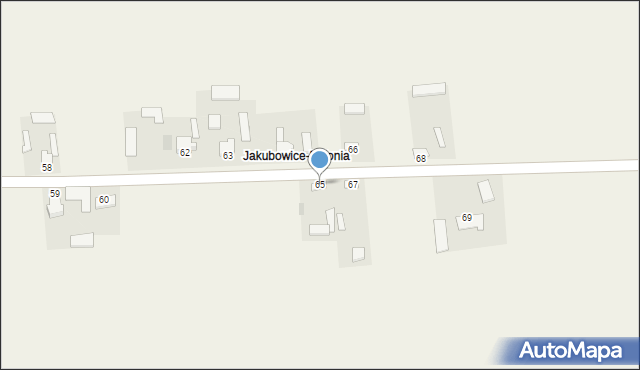 Jakubowice, Jakubowice, 65, mapa Jakubowice