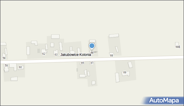 Jakubowice, Jakubowice, 66, mapa Jakubowice