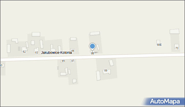 Jakubowice, Jakubowice, 68, mapa Jakubowice