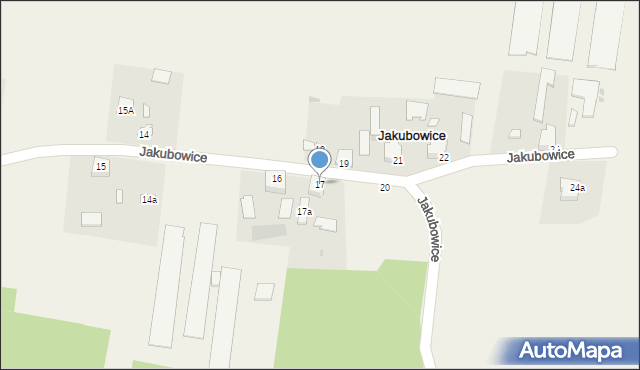 Jakubowice, Jakubowice, 17, mapa Jakubowice