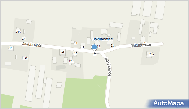 Jakubowice, Jakubowice, 20, mapa Jakubowice