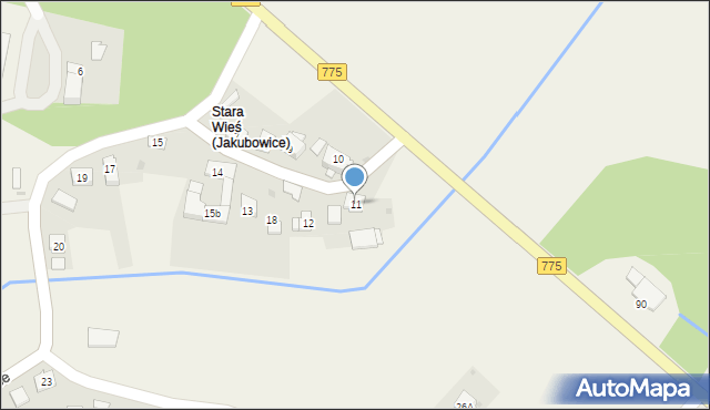 Jakubowice, Jakubowice, 11, mapa Jakubowice