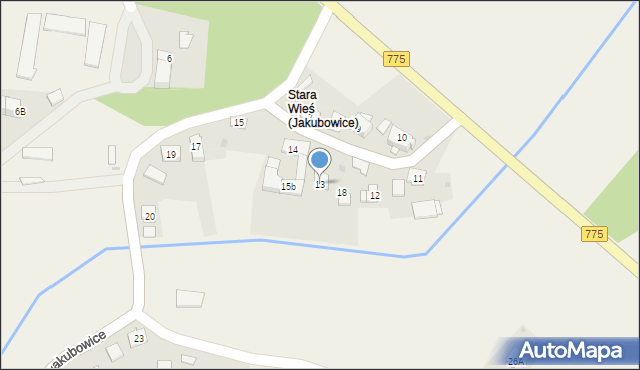 Jakubowice, Jakubowice, 13, mapa Jakubowice