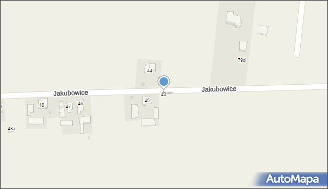 Jakubowice, Jakubowice, 43, mapa Jakubowice