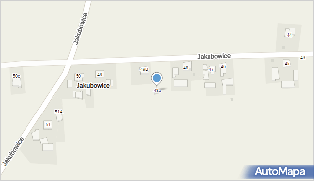 Jakubowice, Jakubowice, 48a, mapa Jakubowice